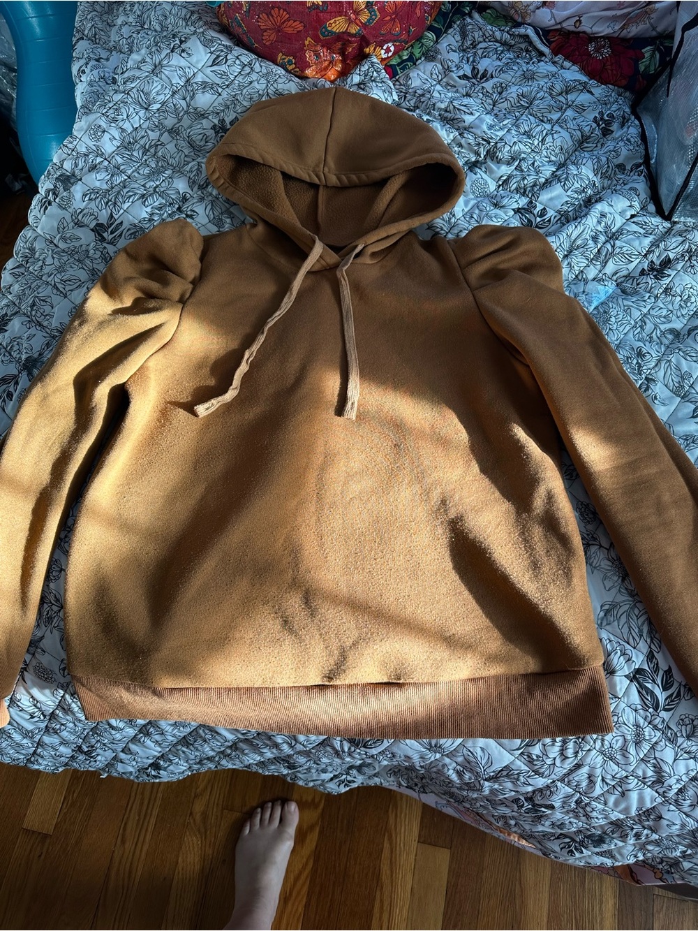 SHEIN Rust Brown Fleece-Lined Hoodie